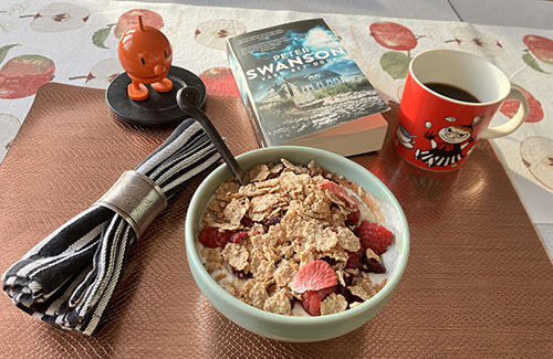 Frukost med Hopptimisten o boken Värd att döda