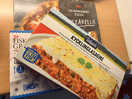 Frysmat pizza fiskgratäng o kycklinglasagne
