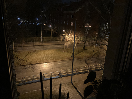 Ingen snö på framsidan St Olofsgatan 22 december 2024