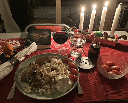 Kyckling med ris vin Hopptimisten tredje advent Nattens öga