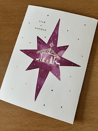 Julkort med stjärna Julkort med stjärna