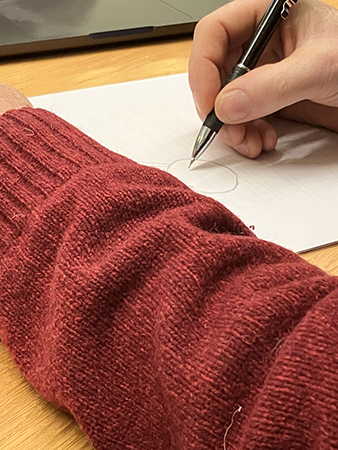 Bänkgrannen ritar en cirkel