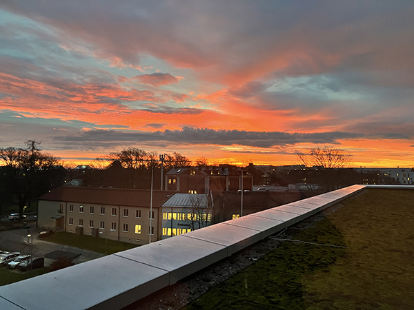 Decembermorgon orange soluppgång