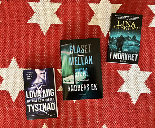 Böckerna Lova mig tystnad Glaset mellan dem och I mörkret