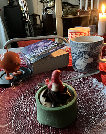 Lördagsfika hemma med julnosiette Hopptimisten Änkorna o Mumin Lördagsfika hemma med julnosiette Hopptimisten Änkorna o Mumin