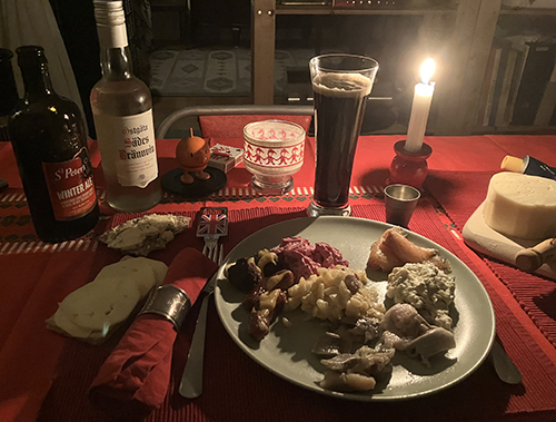 Fredagsmiddag med Hopptimisten rester från julbordet