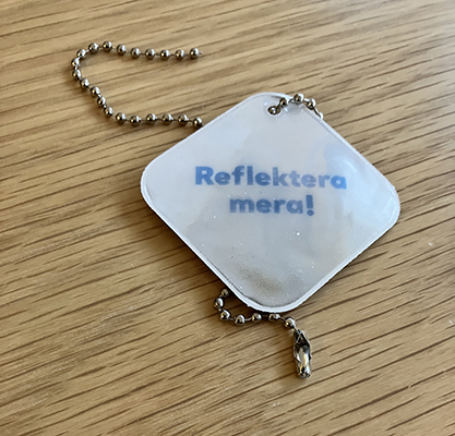 Reflex från facket med texten Reflektera mer