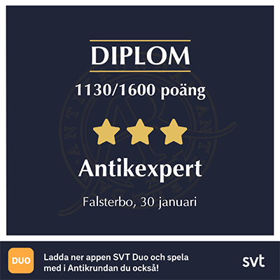 Diplom antikexpert i Falsterbo 30 januari 2025