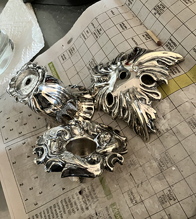 Putsade kandelaberdelar