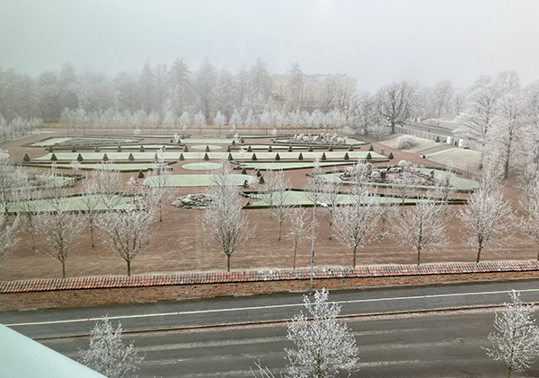 Frostnupet i barockträdgården