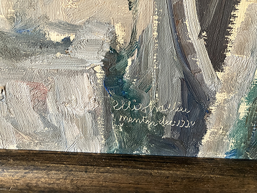 Ellis Wallin Menton dec 1920 signatur på kvarntavlan