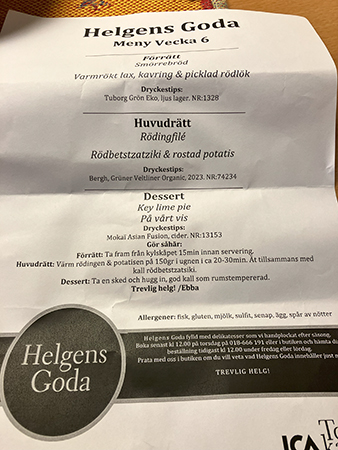 Helgens goda v 6 2025 meny