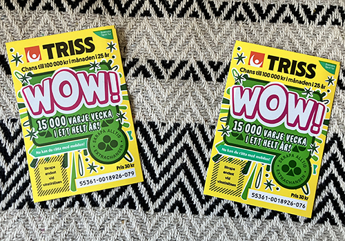 Två Trisslotter med WOW på