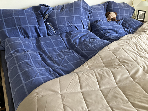 Renbäddat i blårutigt till mig och Nallisen