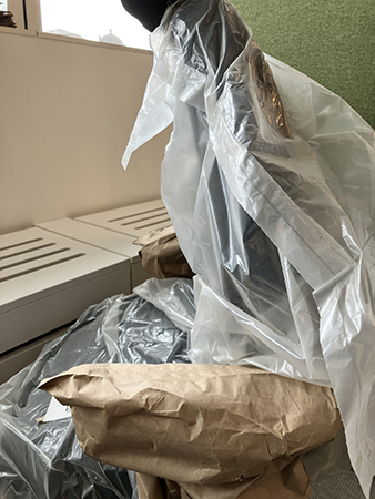 Inpackad skrivbordsstol Inpackad skrivbordsstol