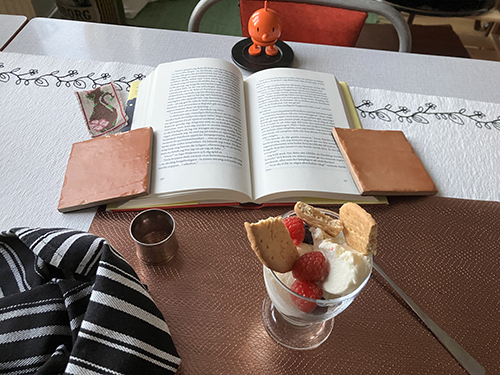 Vaniljglass med bär o digestivekex bokuppslag Hopptimisten