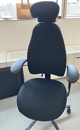 Ny kontorsstol på jobbet