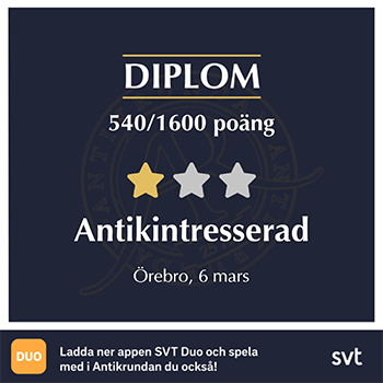 Diplom antikintresserad i Örebro den 6 mars 2025
