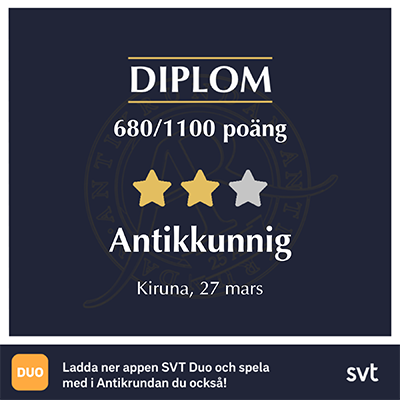 Diplom Antikkunnig i Kiruna 27 mars 2025 Diplom Antikkunnig i Kiruna 27 mars 2025