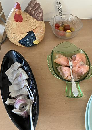 Sill höna lax tomater påskafton