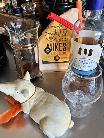 Mikes espresso blend och Calvados