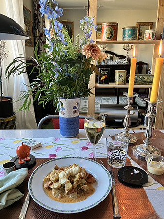 Huvudrätt Helgens goda v 17 2025 Ebbas fisk- o skaldjursgryta med aioli