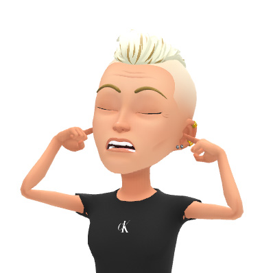 Bitmoji Tofflan Med fingrarna i öronen