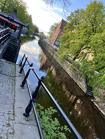 Fyrisån vid Nybron majmorgon 2025 Fyrisån vid Nybron majmorgon 2025