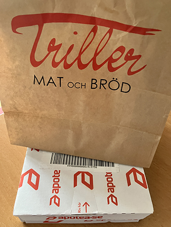 Helgens godispåse från Triller och paket från Apotea