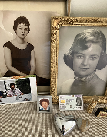 Mamma på foton i olika åldrar