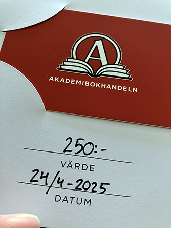 Presentkort hos Akademibokhandeln av IM