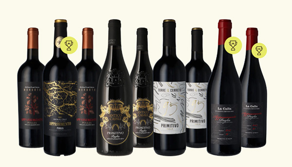 Vinlådan Guldkorn från Apulien med nio flaskor rödvin Vinlådan Guldkorn från Apulien med nio flaskor rödvin