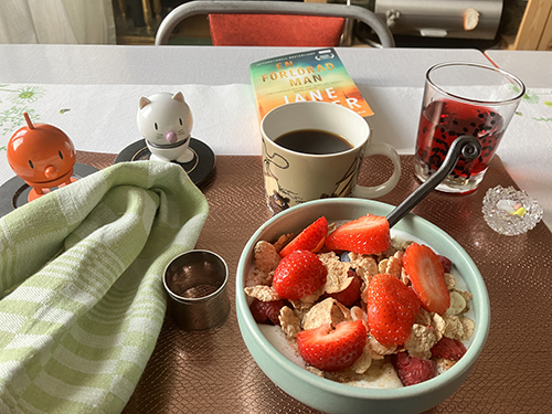 Måndagsfrukost med Hopptisarna En förlorad man o fil med en massa bär