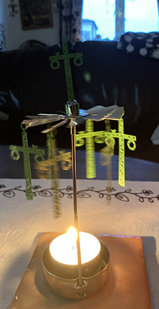 Midsommarstång med värmeljus