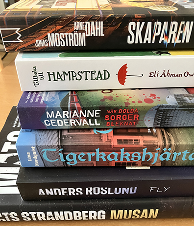 Sex böcker från Bokus Musan Fly Tigerkakshjärtan När dolda sorger bleknat Tillbaka till Hampstead Skaparen