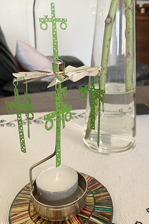 Midsommarstång med värmeljus