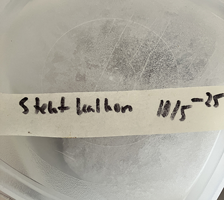 Låda med fryst stekt kalkon