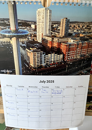 Juli 2025 i Brighton and Hove-kalendern