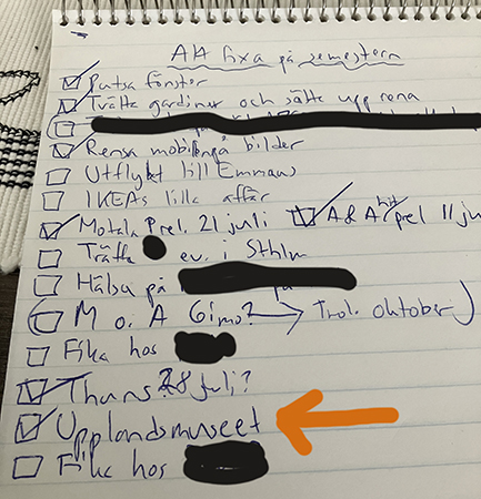 Lista Att fixa på semestern