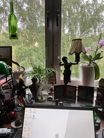 Utsikt från hemarbetsplatsen