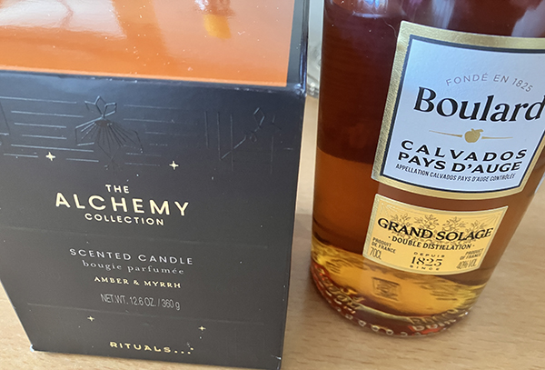 Alchemy doftljus och Boulard Calvados