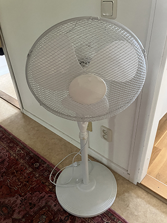 Golvfläkten i hallen