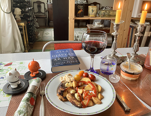 Lördagsmiddag kalkon o klyftpotatis Hopptisarna Apulienvin o Alla djävlar är här