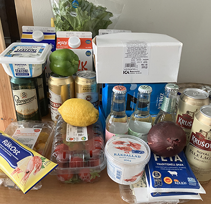 Matvaror öl och tonic