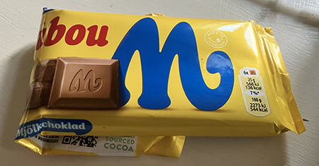 Öppnat paket Marabou mjölkchoklad