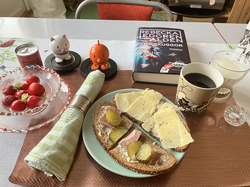 Rädisor kaffe o mackor med Hopptisarna och Vita skuggor