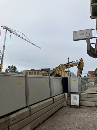 Kranar etc vid St Olofsgatans järnvägsövergång