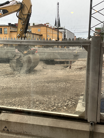 Järnvägsövergång och början på en tunnel St Olofsgatan