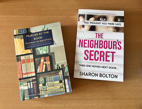 Böckerna Murder by the book och The Neighbours secret