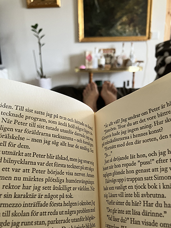 Bokuppslag jag ligger på soffan o läser Bokuppslag jag ligger på soffan o läser